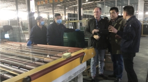 Ventalia Mexico墨西哥公司的总裁Mr Javier Polo先生来江苏景泰玻璃有限公司采购玻璃